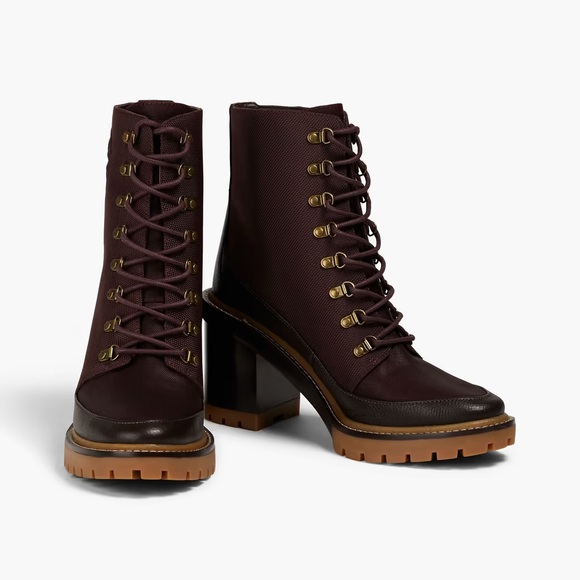 Tory Burch Miller 95 MM lug sole bootie in Fig - Picture 9 of 10